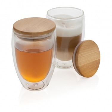 Logotrade reklaamtooted pilt: Borosilikaatklaas bambuspuidust kaanega 350 ml