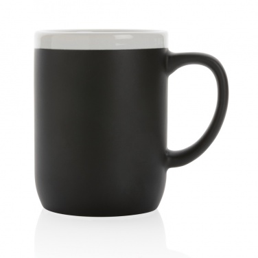 Logotrade reklaamtoote foto: Valge äärega keraamiline kruus 300ml