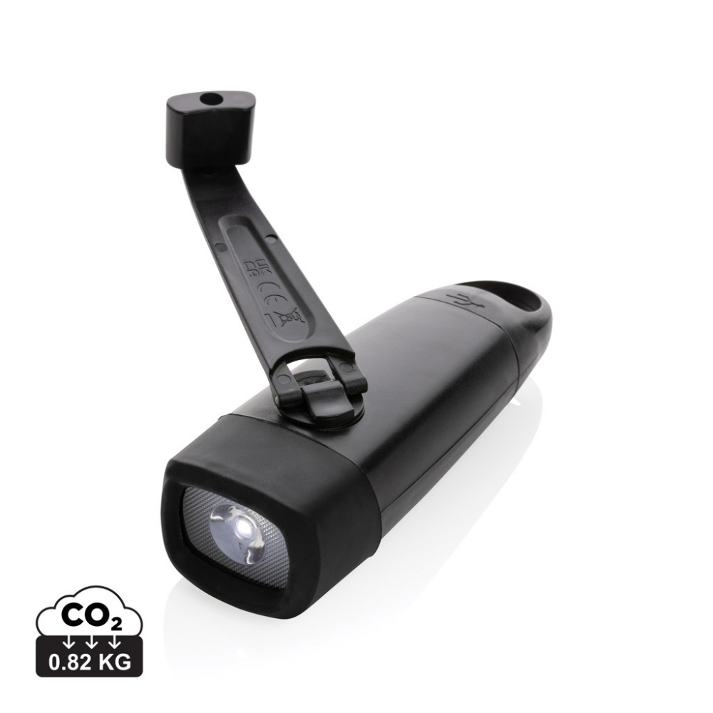 Logotrade ärikingid pilt: Lightwave RCS rplastist USB-taaslaetav vändaga taskulamp
