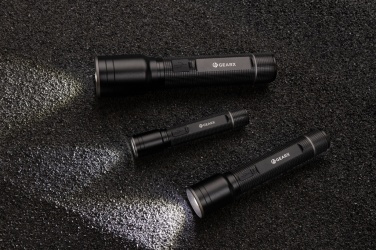 Logo trade meened foto: Gear X RCS taaskasutatud alumiiniumist USB-taaslaetav suur taskulamp