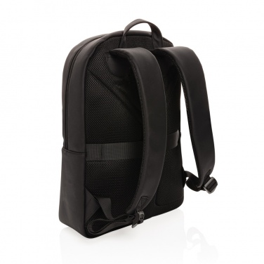 Logotrade reklaamtoote foto: Swiss Peak deluxe PU sülearvuti seljakott PVC-vaba