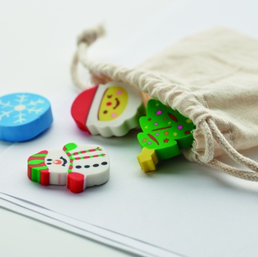 Logotrade firmakingitused pilt: Komplektis 4 jõuluteemalist kustukummi