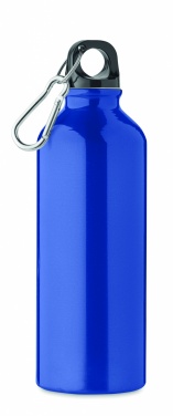 Logo trade ärikingitused foto: Taaskasutatud alumiiniumist valmistatud ühekordse seinaga joogipudel 500 ml karabiiniga