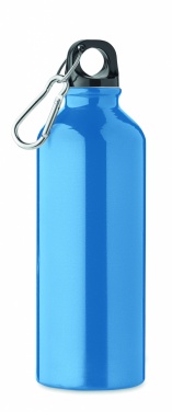 Logotrade ärikingid pilt: Taaskasutatud alumiiniumist valmistatud ühekordse seinaga joogipudel 500 ml karabiiniga