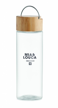 Logo trade ärikingid foto: Klaaspudel 500ml bambusest kaas