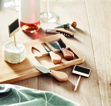 Logo trade reklaamtooted foto: Bamboo Cheese lauakomplekt Leipzig