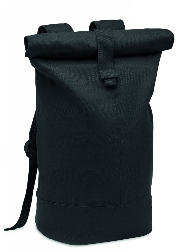 Logotrade firmakingi foto: Rolltop pestud lõuendist seljakott