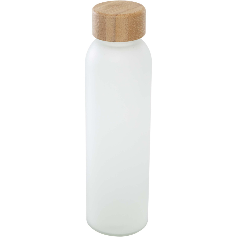 Logotrade meened pilt: Lume 500 ml matt klaaspudel bambusest korgiga