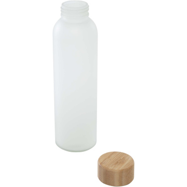 Logotrade reklaamkingitused pilt: Lume 500 ml matt klaaspudel bambusest korgiga