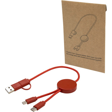 Logotrade reklaamkingid pilt: Citala 5-in-1 taaskasutatud plastist 30 cm kiirlaadimiskaabel