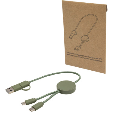 Logotrade reklaamtooted pilt: Citala 5-in-1 taaskasutatud plastist 30 cm kiirlaadimiskaabel