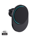 PowerCruze RCS plastikust 15W magnetiga laadija autohoidik, must