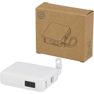 Logo trade meene pilt: Acrux 10 000 mAh 35W tahvelarvuti akupank sisseehitatud Type-C kaabliga - valmistatud taaskasutatud plastist