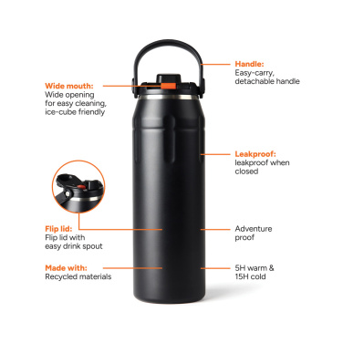Logo trade reklaamkingituse pilt: Nordic Drift Trail RCS isoleeritud spordipudel 940ml