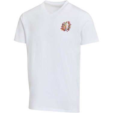 Logotrade reklaamkingid pilt: Balfour 200 g/m² lühikeste varrukatega V-kaelusega unisex OCS orgaaniline T-särk