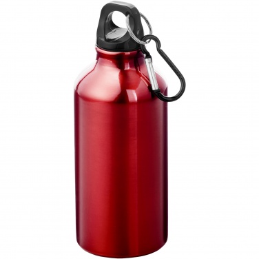 Logotrade liikelahja tuotekuva: Oregon 400 ml:n alumiininen vesipullo karabiinikoukulla