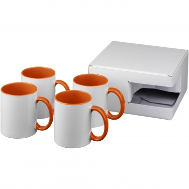 Logotrade mainostuote tuotekuva: Ceramic-sublimaatiomuki, 4 kappaleen lahjapakkaus