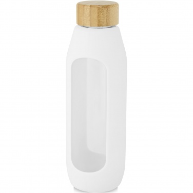 Logo trade liikelahja mainoslahja tuotekuva: Tidan 600 ml:n borosilikaattilasipullo silikonisuojalla