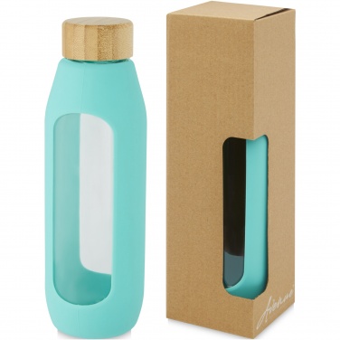 Logo trade liikelahja kuva: Tidan 600 ml:n borosilikaattilasipullo silikonisuojalla