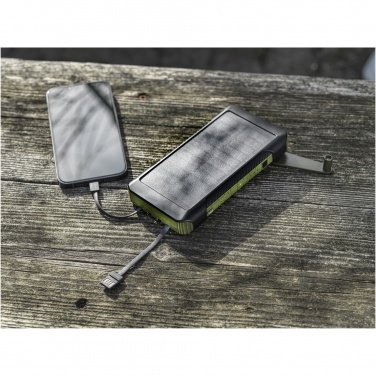 Logo trade liikelahjat tuotekuva: Soldy 10 000 mAh:n RCS-kierrätetystä muovista valmistettu aurinkodynamovaravirtalähde