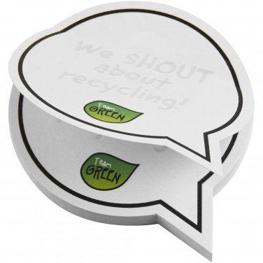 Logo trade mainostuote kuva: Sticky-Mate® -puhekuplanmuotoiset kierrätetystä materiaalista valmistetut tarralaput