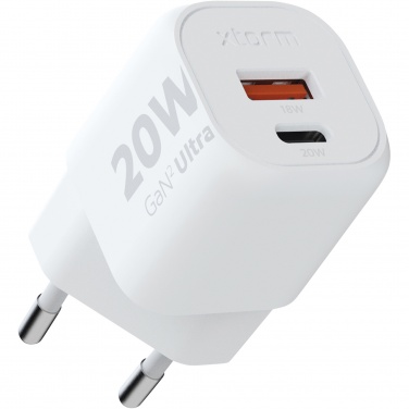 Logo trade mainoslahjat tuotekuva: Xtorm XEC020 GaN²Ultra 20 W seinälaturi