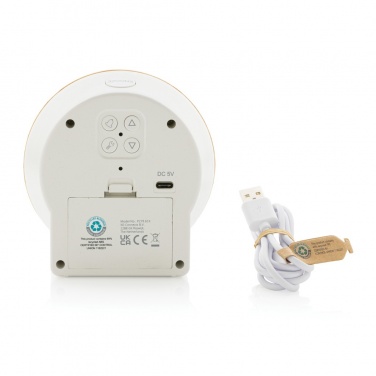 Logo trade liikelahja mainoslahja tuotekuva: Utah RCS LCD työpöytäkello bambusta