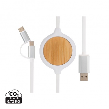 Logotrade mainostuote tuotekuva: 3-in-1 5W bambu langaton laturi