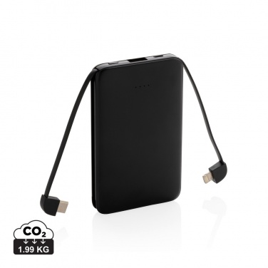 Logotrade mainoslahjat kuva: Pieni 5 000 mAh:n johdollinen varavirtalähde