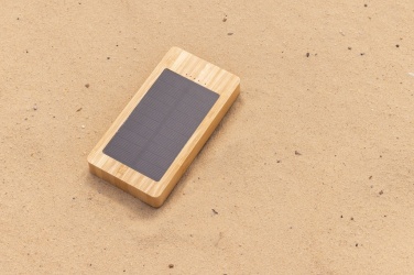 Logo trade mainostuotet tuotekuva: Sunwick 10.000 mAh bambuinen aurinkovoimapankki