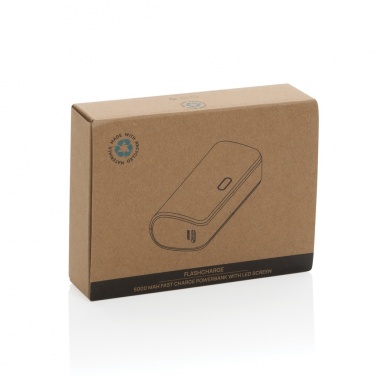 Logotrade mainoslahja ja liikelahja kuva: FlashCharge 5000mAh pikalatausvirtapankki RCS muovista