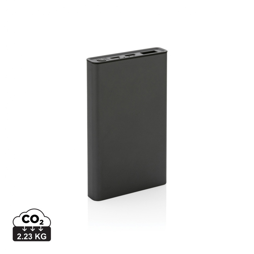 Logo trade mainoslahja ja liikelahja tuotekuva: Terra RCS virtapankki 5000mAh kierrätetystä alumiinista