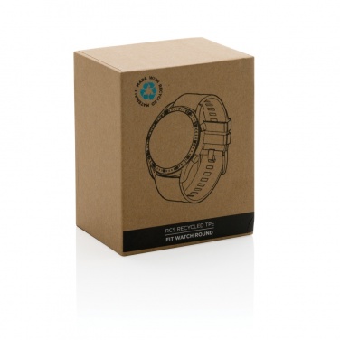 Logo trade mainoslahja ja liikelahja tuotekuva: RCS Fit Watch kierrätetystä TPU:stä pyöreä