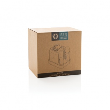 Logo trade liikelahja mainoslahja tuotekuva: Singvibe RCS karaokesarja tuplamikrofonilla kierrätysmuovia