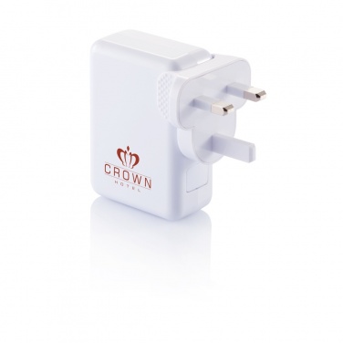 Logo trade mainoslahjat tuotekuva: Matkapistoke 4 USB-portilla