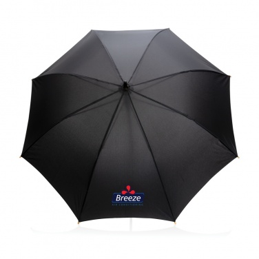 Logotrade liikelahja tuotekuva: 23" Impact AWARE™ RPET 190T auto-open bambusateenvarjo