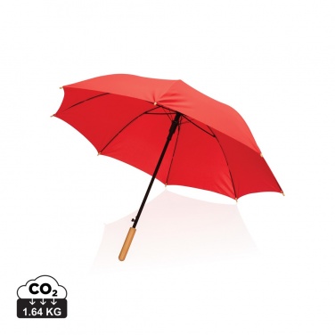 Logo trade liikelahja kuva: 23" Impact AWARE™ RPET 190T auto-open bambusateenvarjo