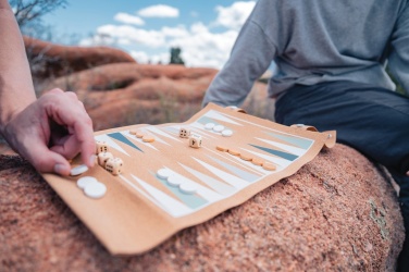Logo trade liikelahjat mainoslahjat kuva: Britton taitettava backgammon -ja tammipelisetti korkista
