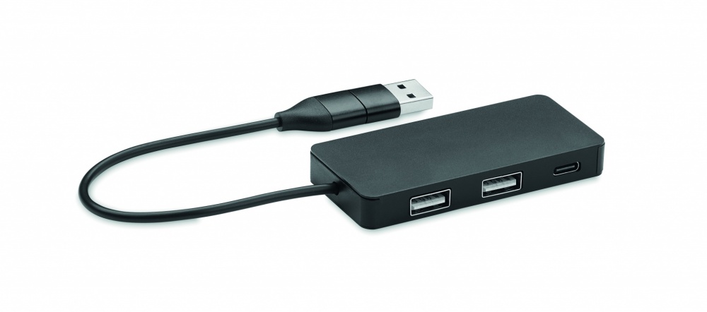 Logo trade liikelahja kuva: 3 portin USB-keskitin