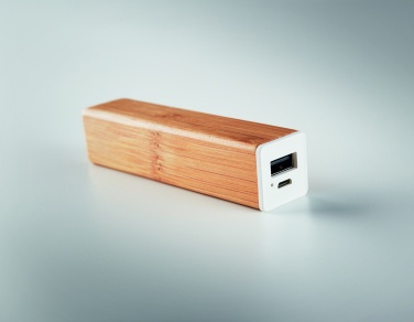 Logotrade liikelahja tuotekuva: Bambu varavirtalähde 2200 mAh POWERBAM