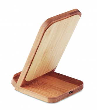 Logotrade mainoslahja ja liikelahja kuva: Bambu langaton laturi 5W WIRESTAND