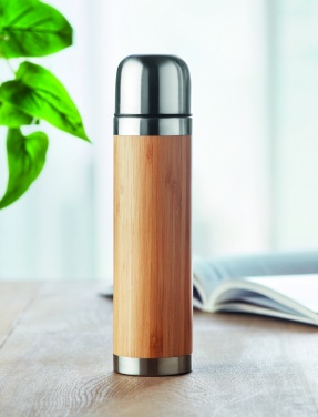 Logo trade mainoslahja kuva: Bambu termospullo 400ml CHAN BAMBOO