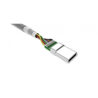 Logo trade mainoslahja kuva: Nailoninen tiedonsiirtokaapeli LK30 Type - C Quick Charge 3.0
