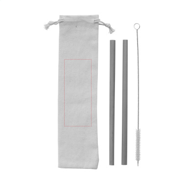 Logotrade mainostuote tuotekuva: ECO Bamboe Straw Set bambupillit