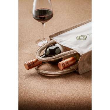 Logo trade mainoslahja kuva: Juuttikangas Double Wine Bag
