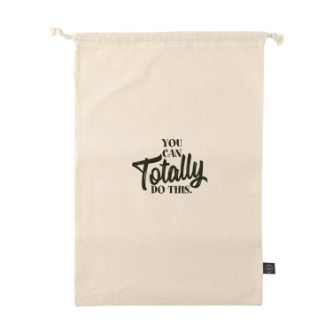 Logo trade liikelahjat tuotekuva: Lahjapussi Natural GRS kierrätettyä puuvillaa (150 g/m²) L