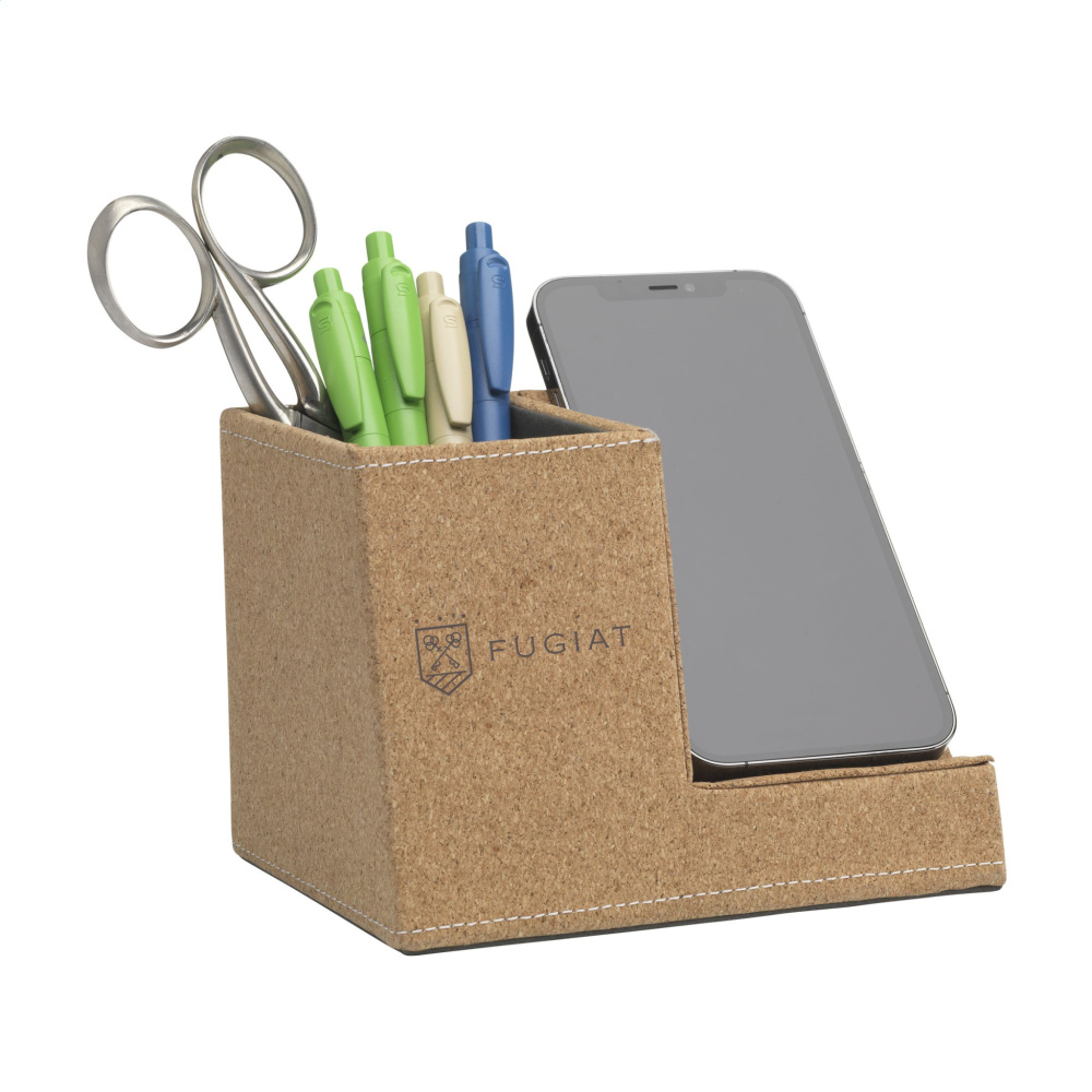 Logotrade mainoslahja tuotekuva: Ecork Pen Holder Langaton laturi