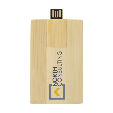Logo trade liikelahjat tuotekuva: Luottokortti USB Bamboo 64GB