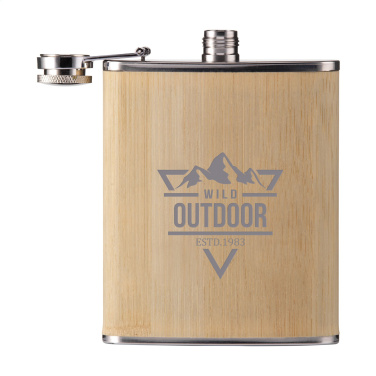 Logotrade mainoslahja ja liikelahja kuva: Hipflask Bamboo 200 ml juomapullo