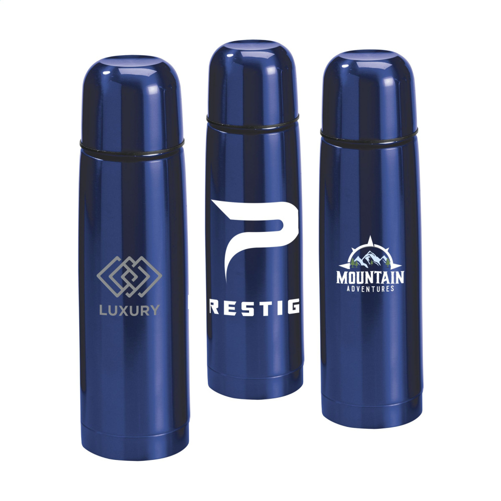 Logo trade liikelahja mainoslahja tuotekuva: ThermoColour RCS Recycled Steel 500 ml lämpöpullo